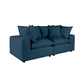 Cali Navy Modular 2 Piece Loveseat