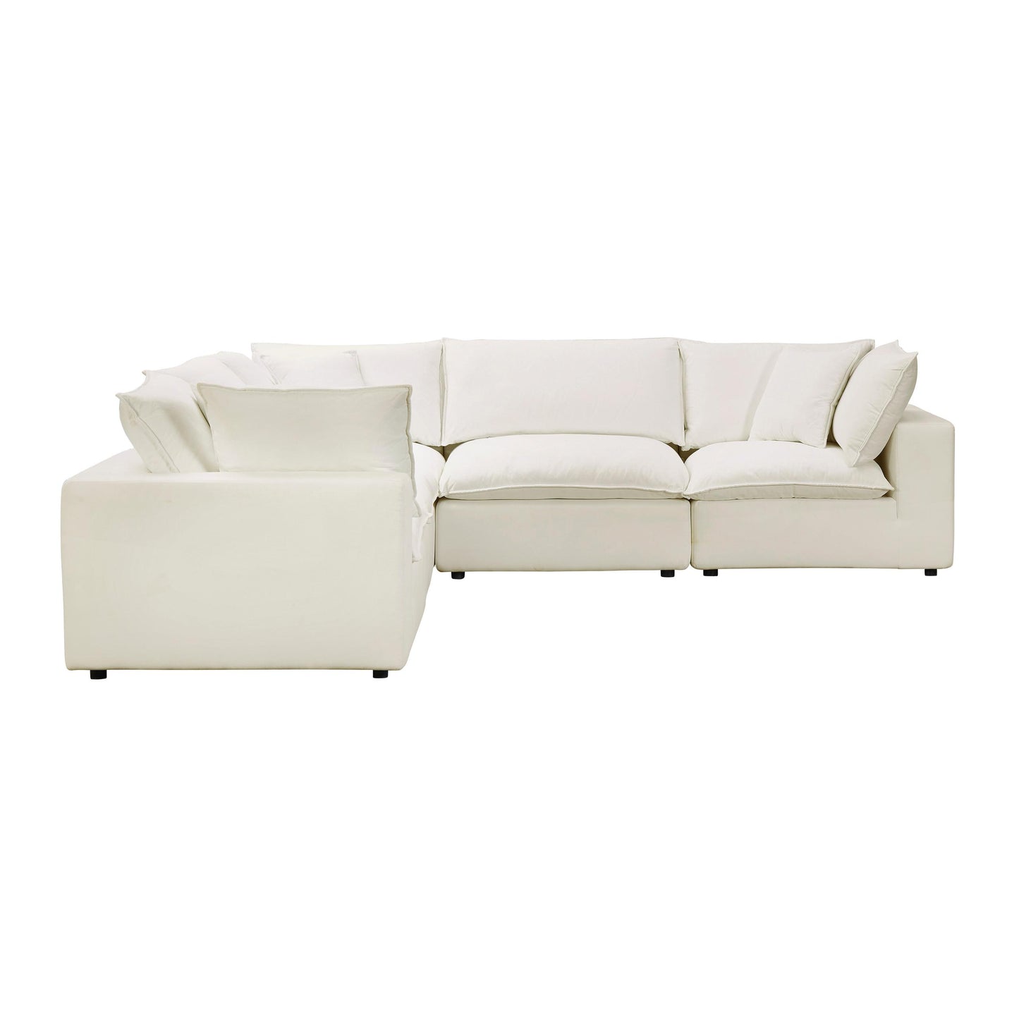 Cali Natural Modular 5 Piece L-Sectional