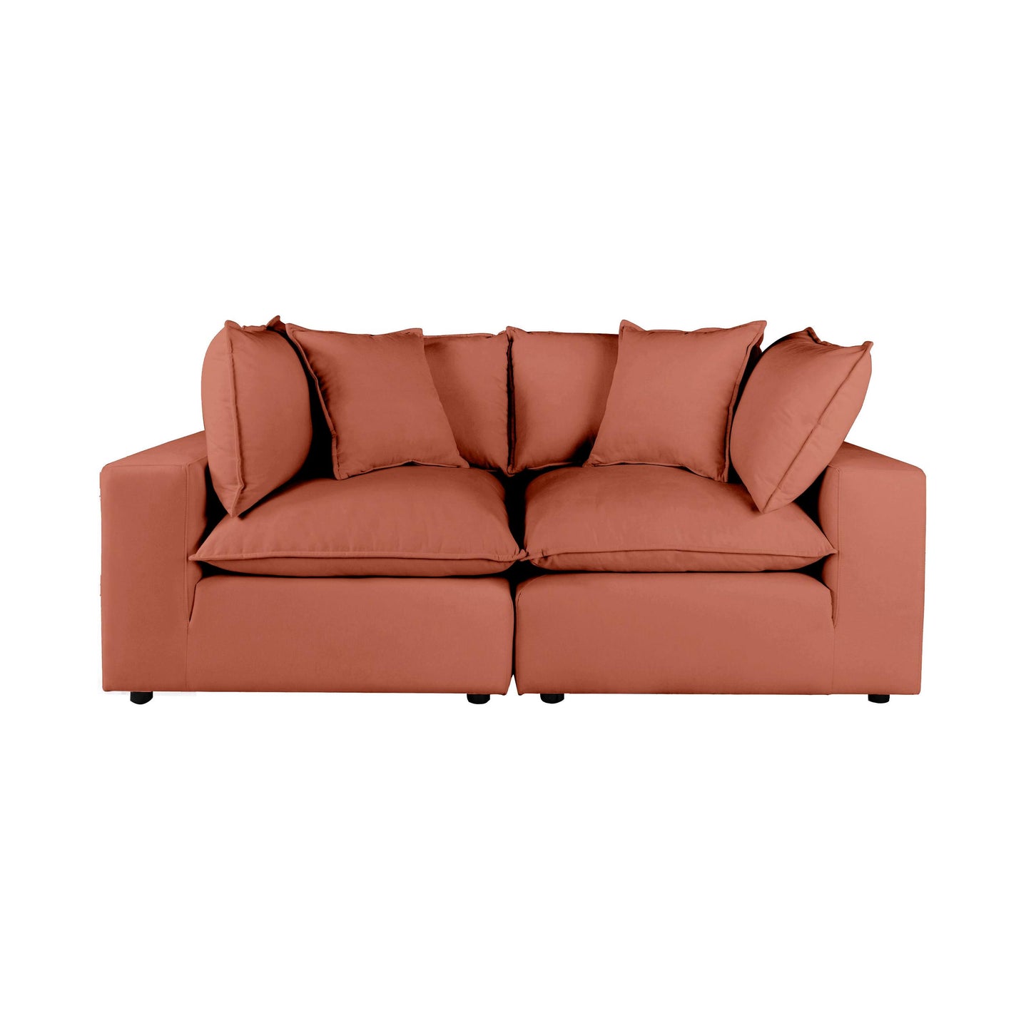 Cali Rust Modular 2 Piece Loveseat