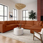 Cali Rust Modular 7 Piece Large Chaise Sectional