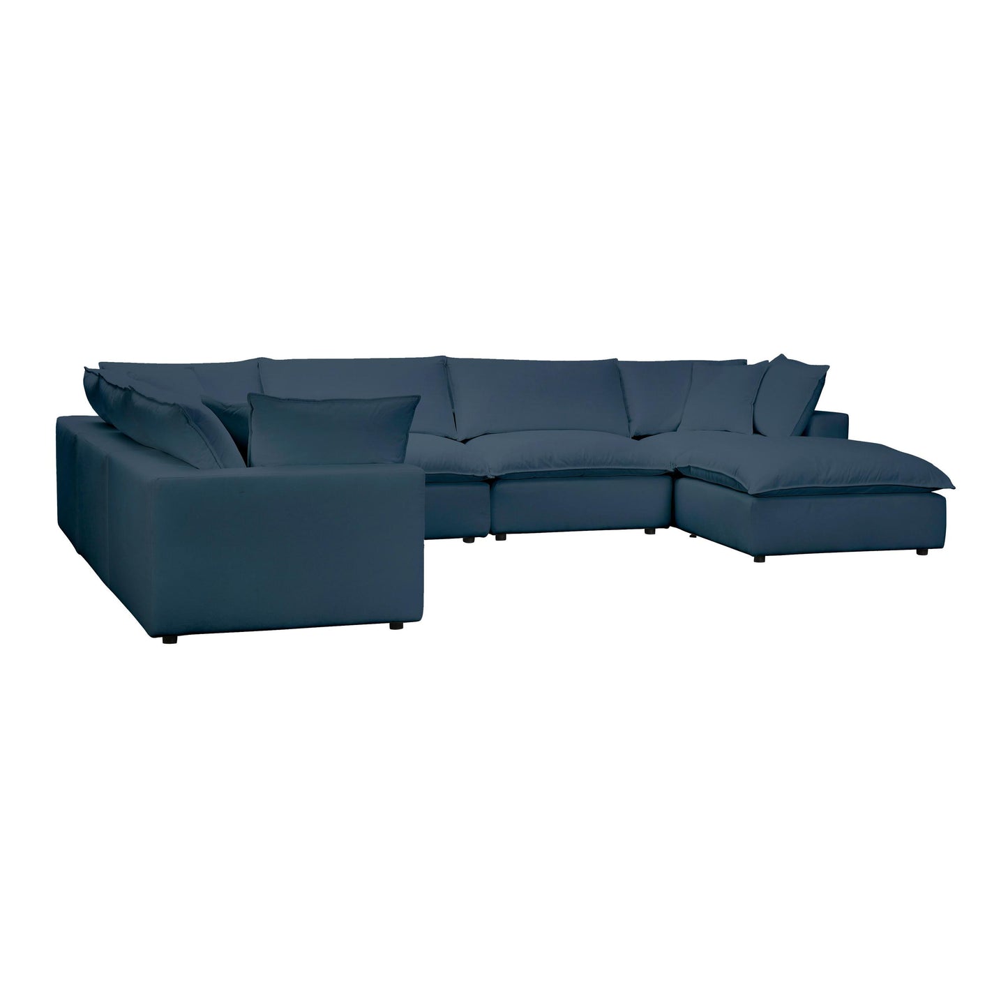 Cali Navy Modular 7 Piece Large Chaise Sectional