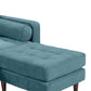 Cave Dusty Blue Velvet Sectional
