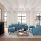 Cave Dusty Blue Velvet Sectional