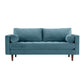 Cave Dusty Blue Velvet Loveseat