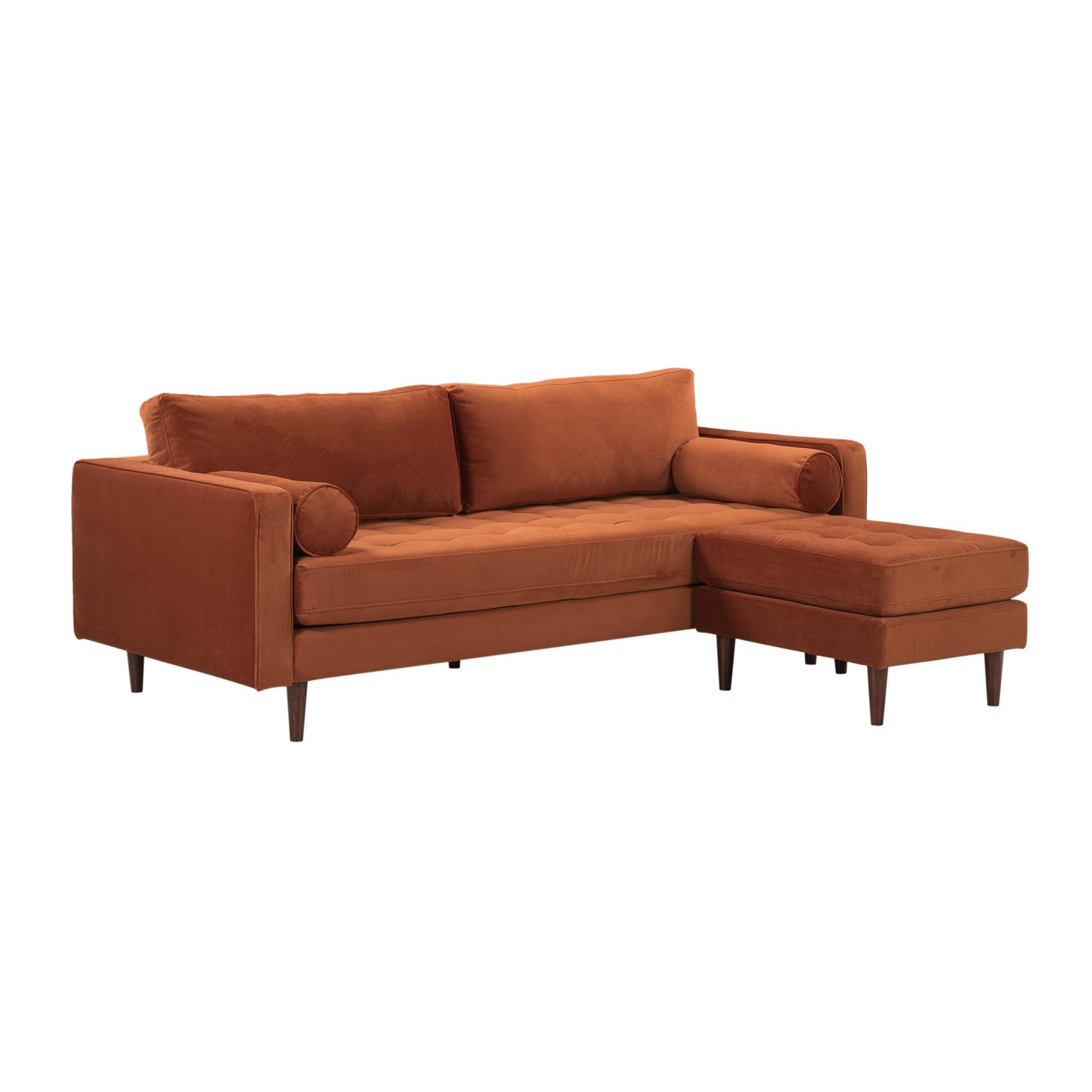 Cave Burnt Sienna Velvet Sectional