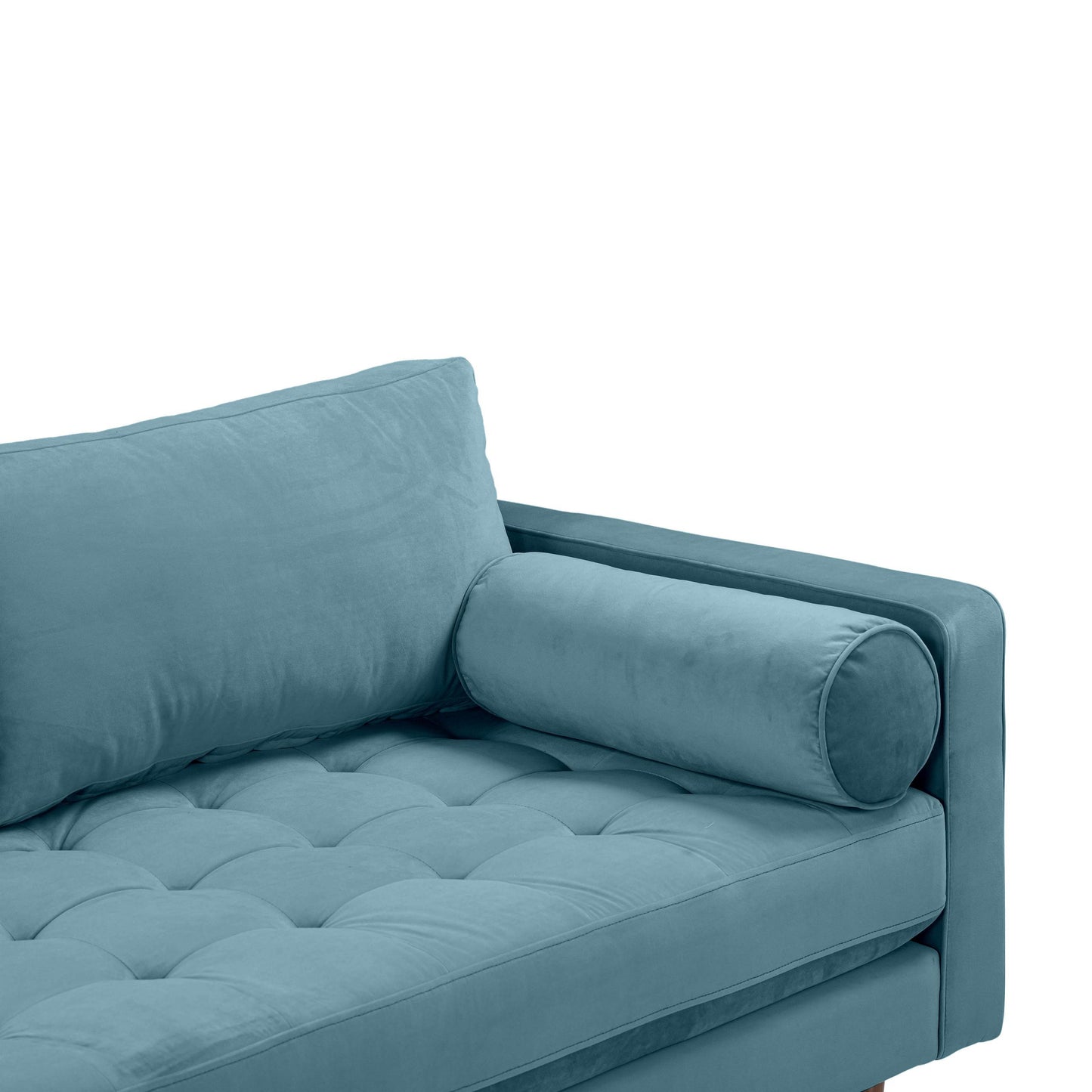 Cave Dusty Blue Velvet Loveseat