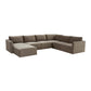 Willow Taupe Modular 7 Piece Large Chaise Sectional