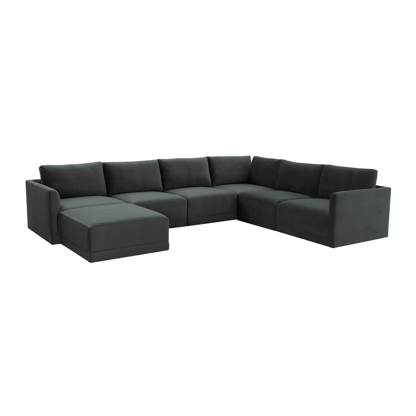 Willow Charcoal Modular 7 Piece Large Chaise Sectional