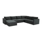 Willow Charcoal Modular 7 Piece Large Chaise Sectional