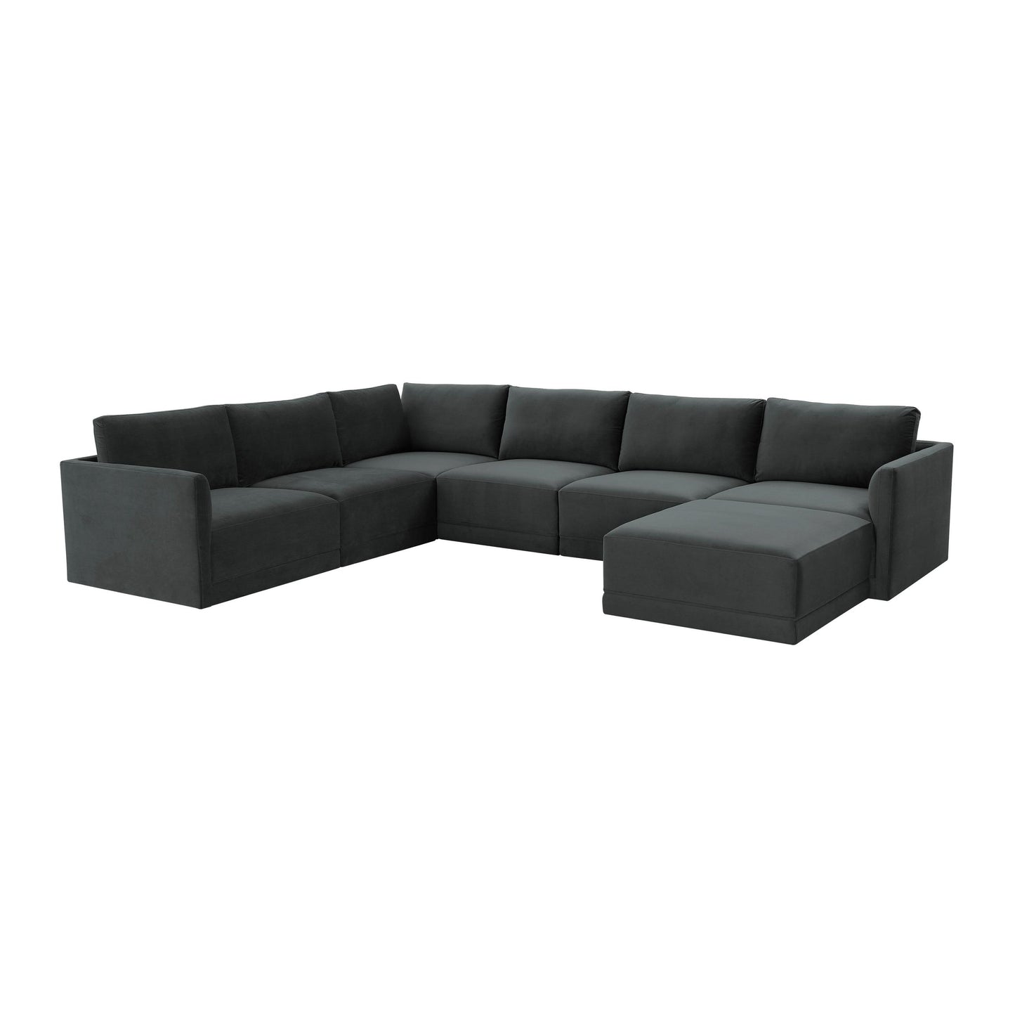 Willow Charcoal Modular 7 Piece Large Chaise Sectional