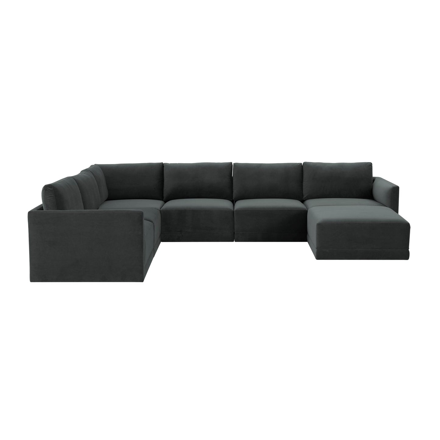 Willow Charcoal Modular 7 Piece Large Chaise Sectional