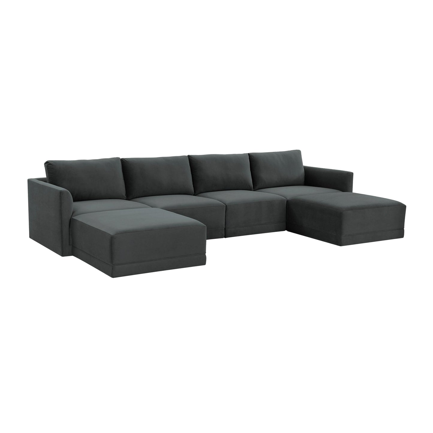 Willow Charcoal Modular 6 Piece U Sectional