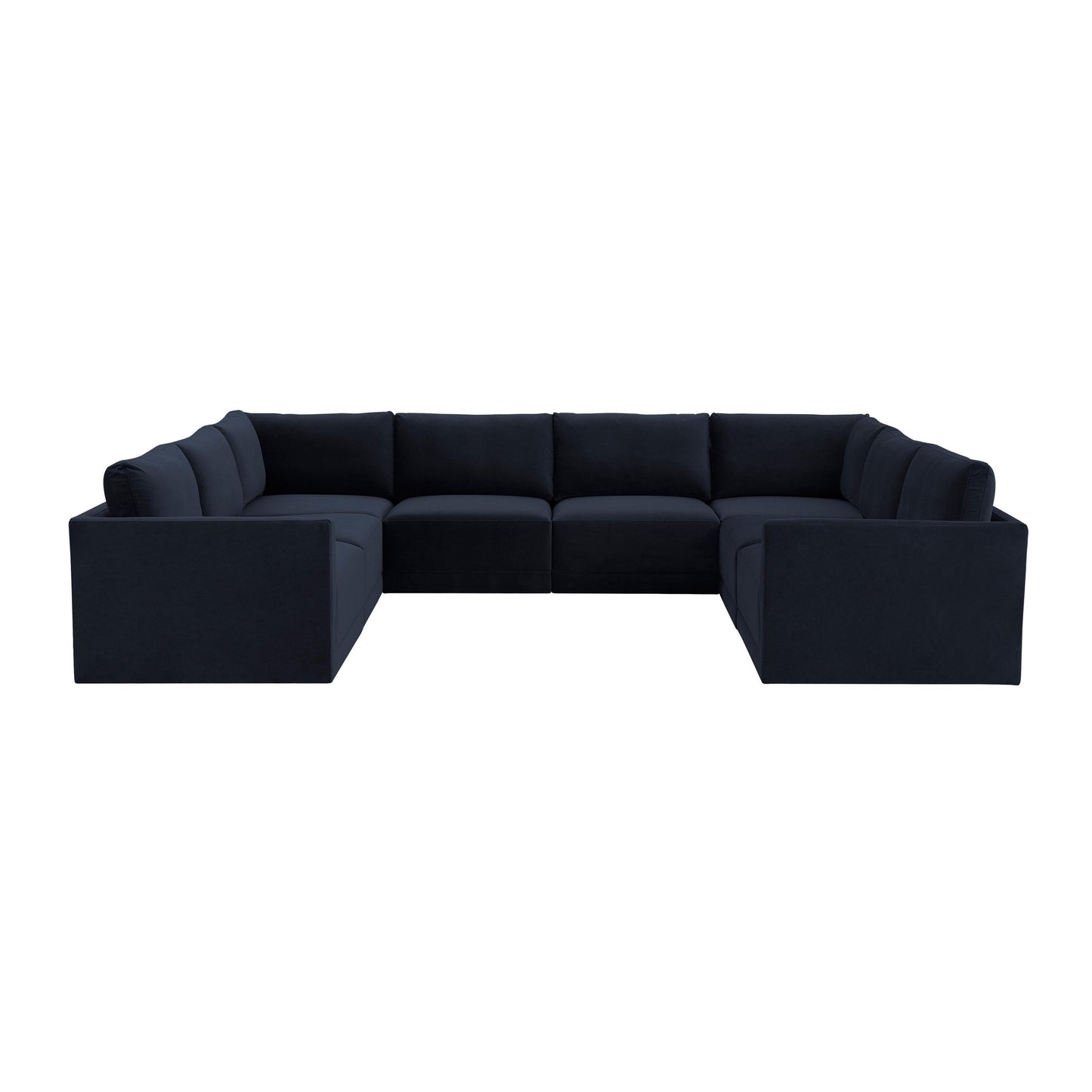 Willow Navy Modular 8 Piece Large U Sectional