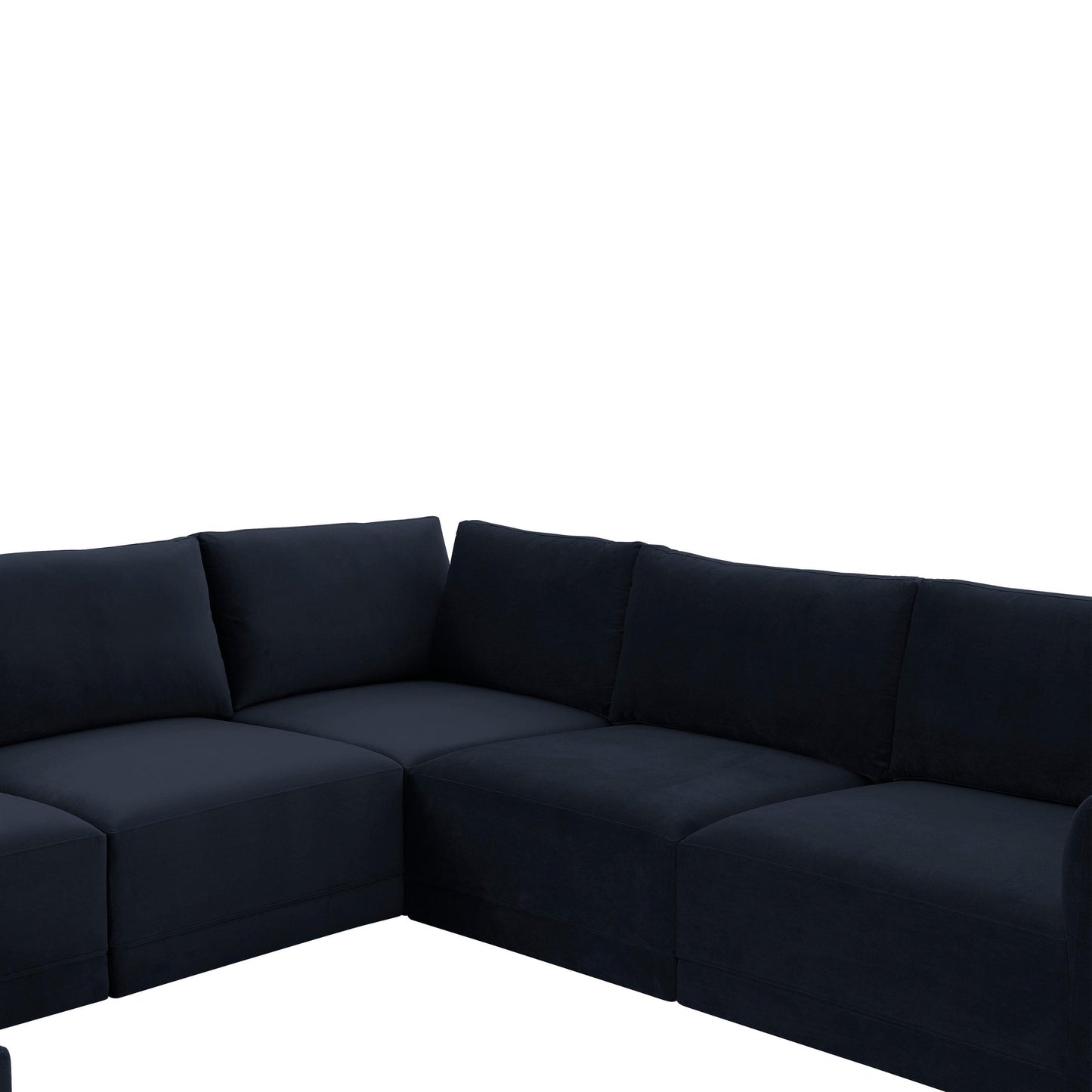 Willow Navy Modular 7 Piece Large Chaise Sectional