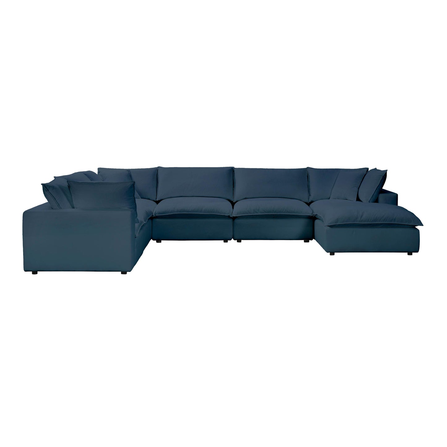 Cali Navy Modular 7 Piece Large Chaise Sectional