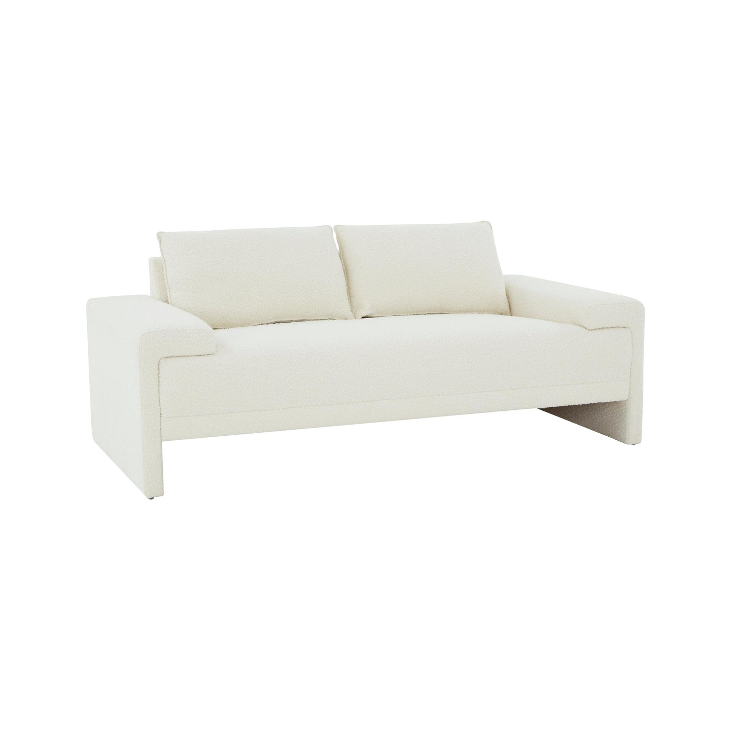 Maeve Cream Boucle Upholstered Loveseat