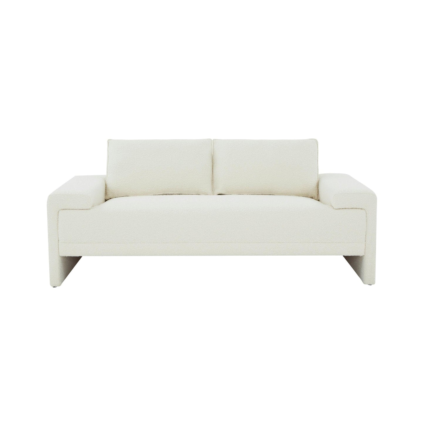 Maeve Cream Boucle Upholstered Loveseat
