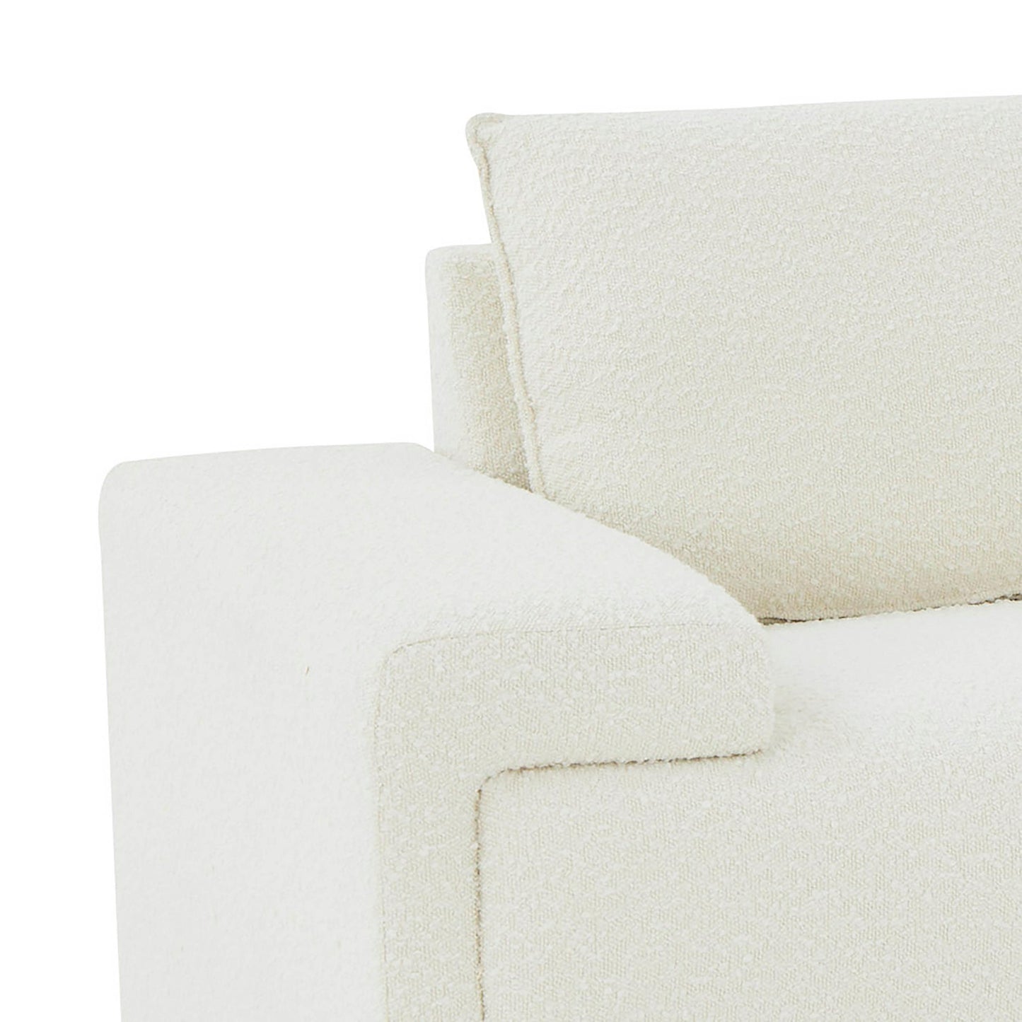 Maeve Cream Boucle Upholstered Loveseat