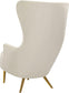 Julia Cream Velvet Wingback Chair by Inspire Me! Home Decor