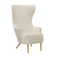Julia Cream Velvet Wingback Chair by Inspire Me! Home Decor