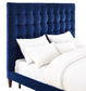 Eden Navy Velvet Bed in King