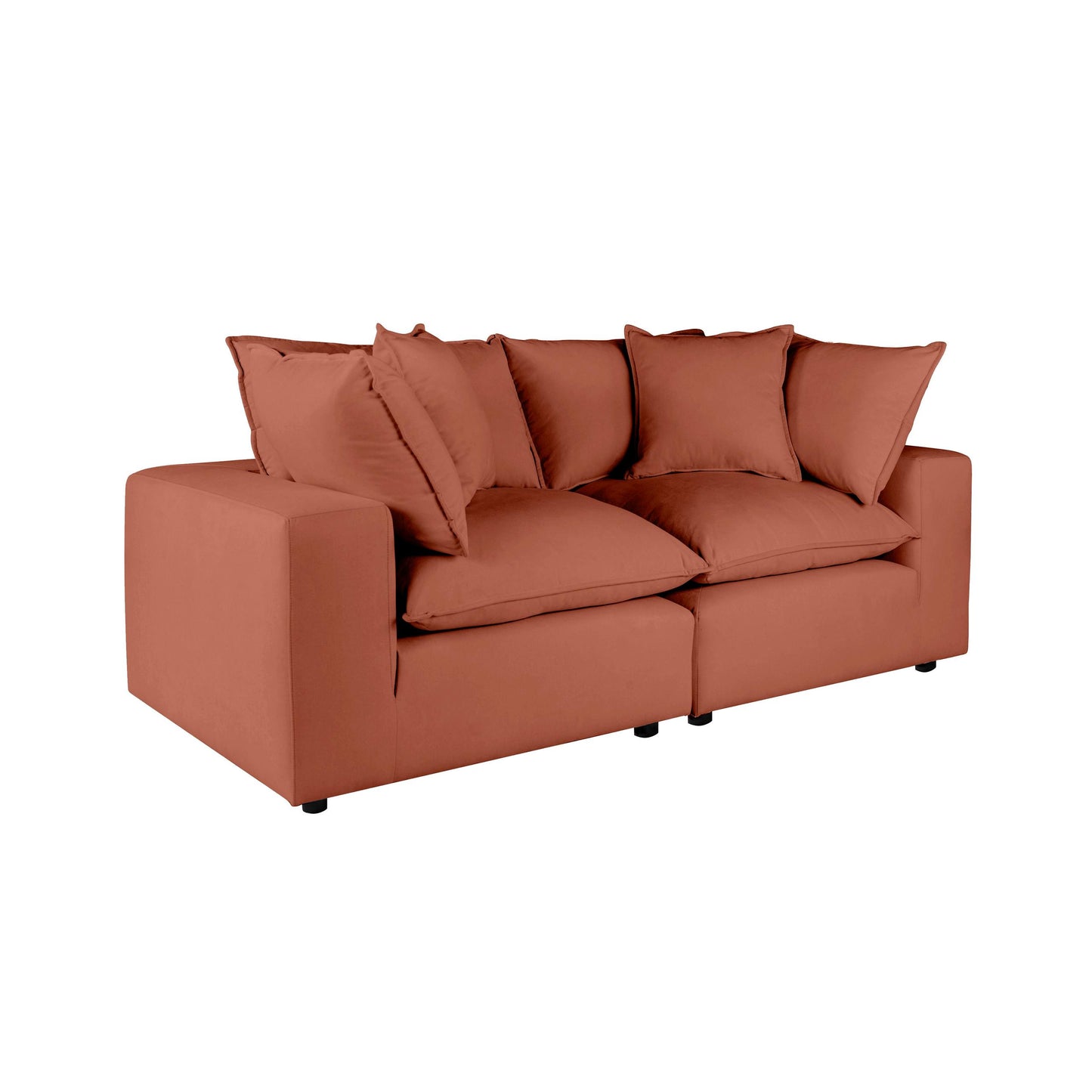 Cali Rust Modular 2 Piece Loveseat