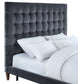 Eden Grey Velvet Bed in Queen