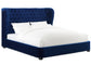 Finley Blue Velvet Bed in King