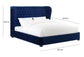 Finley Blue Velvet Bed in Queen