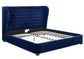 Finley Blue Velvet Bed in Queen