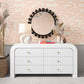 Hump 6 Drawer White Dresser