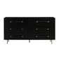 Trident Black 6 Drawer Dresser
