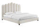 Celine Cream Velvet Bed in King by Inspire Me! Home Decor