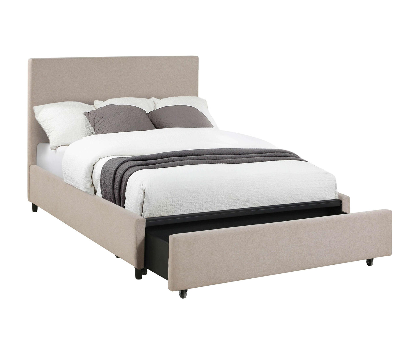 Edgar Beige Storage Bed in King