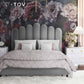 Celine Grey Velvet Bed in King by Inspire Me! Home Decor