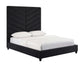 Javan Black Velvet Bed in Queen