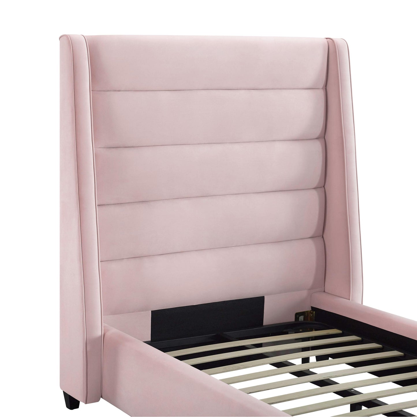 Koah Blush Velvet Bed in Twin
