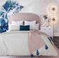 Vivi Blush Velvet Bed in Queen
