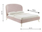 Vivi Blush Velvet Bed in King