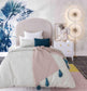 Vivi Blush Velvet Bed in Twin