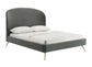 Vivi Grey Velvet Bed in Queen