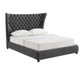 Sassy Grey Velvet King Bed