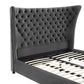 Sassy Grey Velvet King Bed