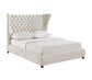 Sassy Cream Velvet Queen Bed