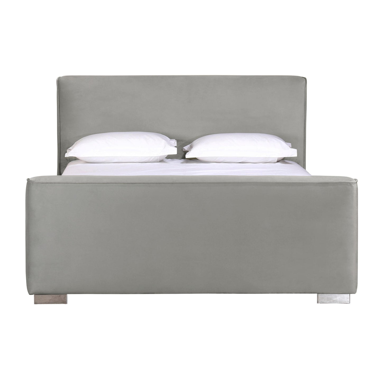 Madison Grey Velvet Bed in Queen