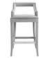 Tiffany Grey Velvet Bar Stool