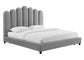 Celine Grey Velvet Bed in King by Inspire Me! Home Decor