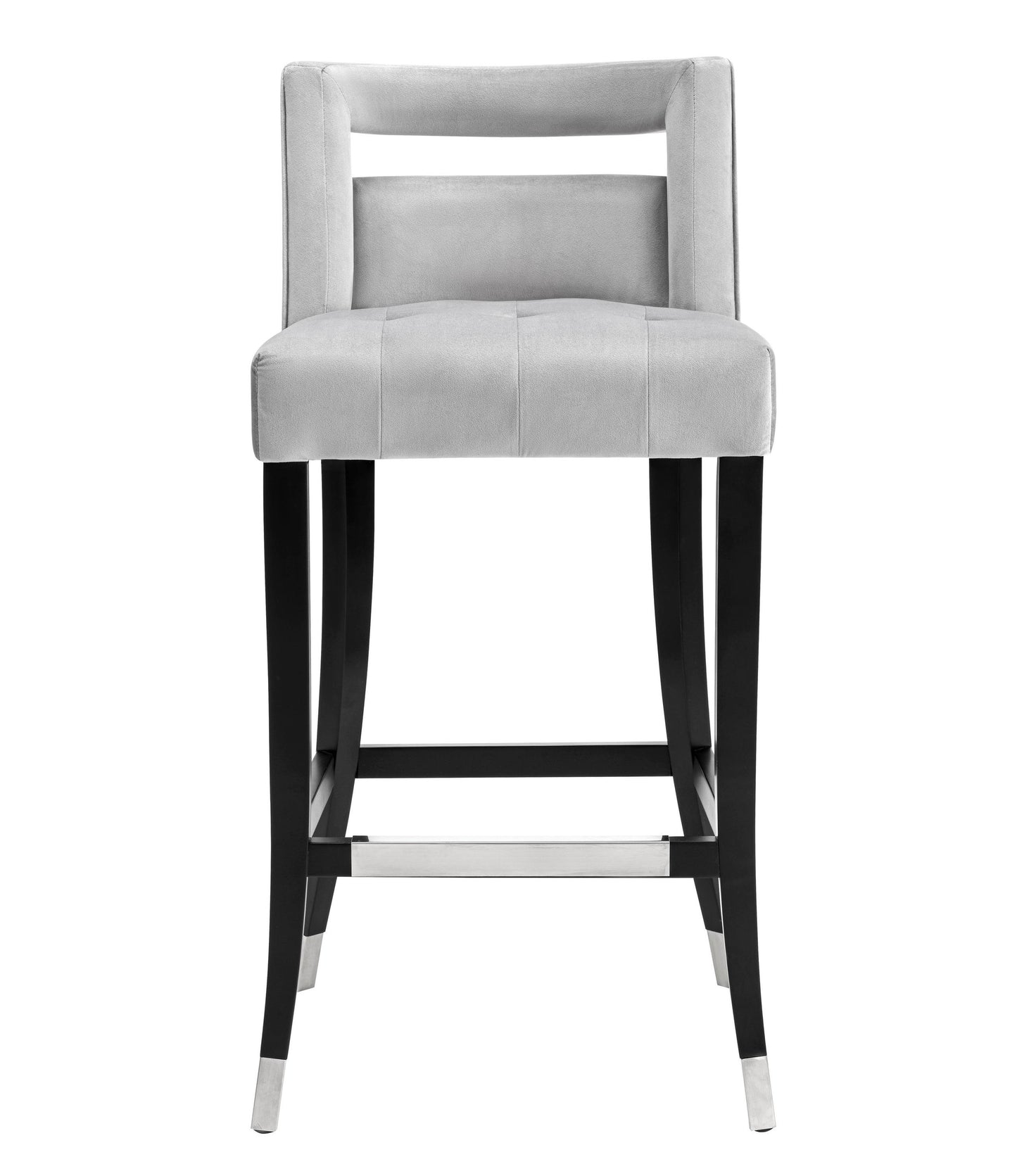 Hart Grey Velvet Bar Stool