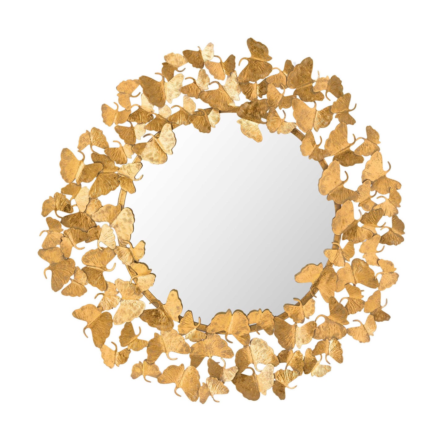 Lyrical Gold 36 Inch Round Wall Mirror