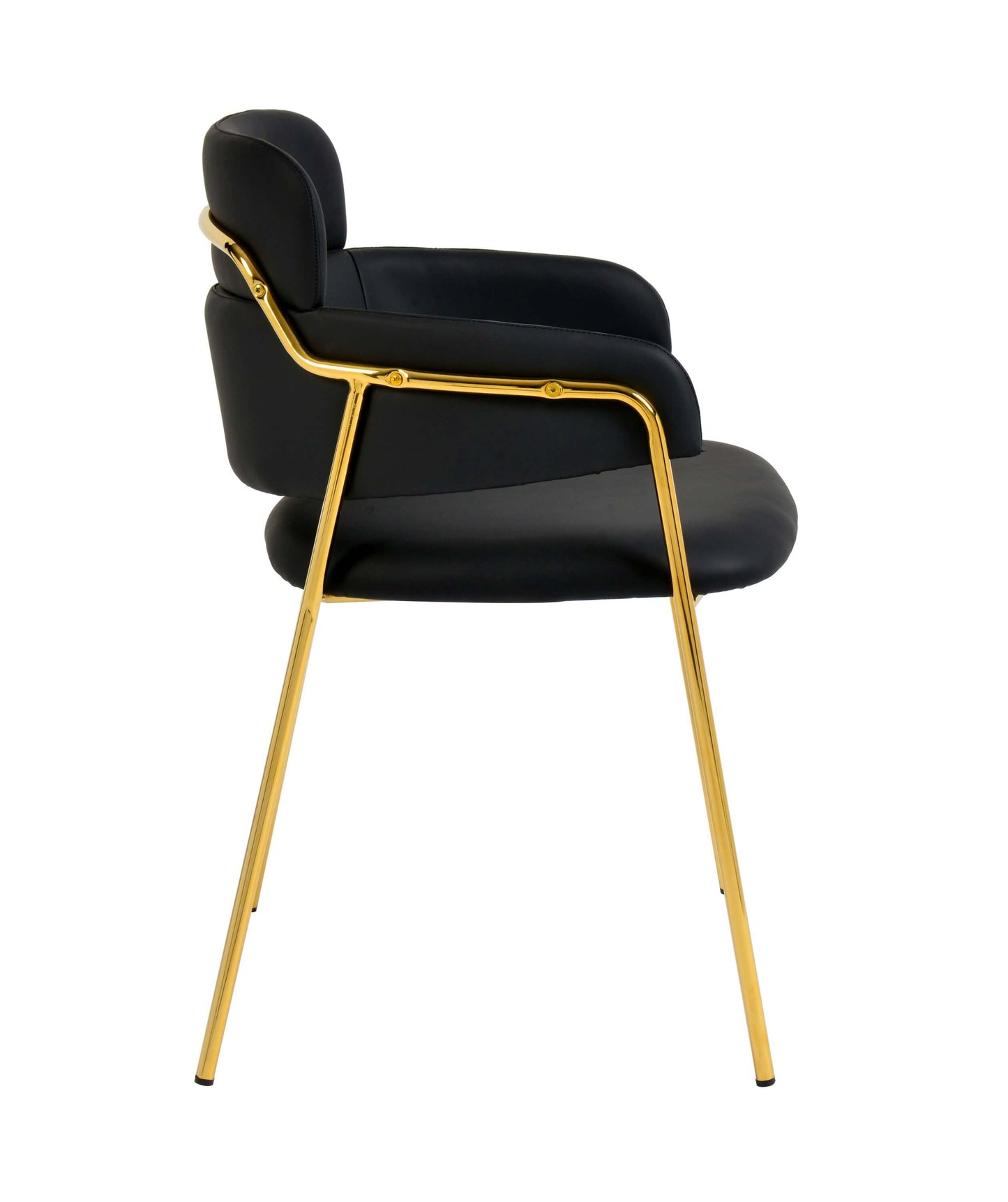 Karl Black Vegan Leather Chair (Set of 2)